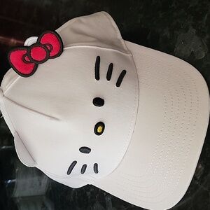 Hello Kitty White Baseball Cap One Size Fits Most For 14 Yrs & Older